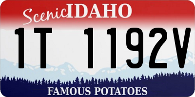 ID license plate 1T1192V