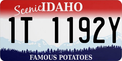 ID license plate 1T1192Y