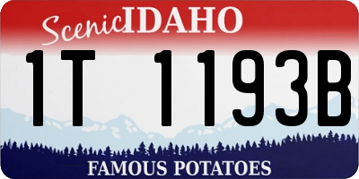 ID license plate 1T1193B