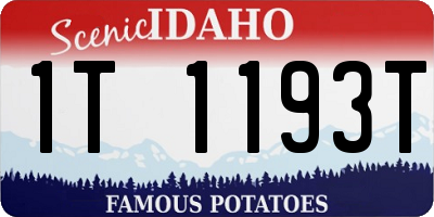 ID license plate 1T1193T