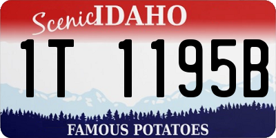 ID license plate 1T1195B