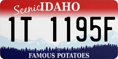 ID license plate 1T1195F
