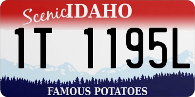 ID license plate 1T1195L
