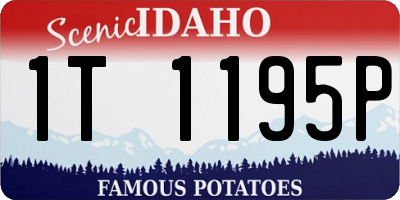ID license plate 1T1195P