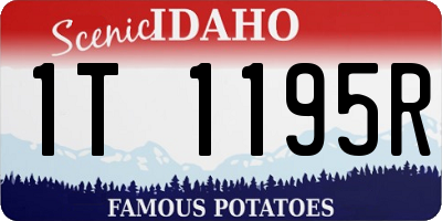 ID license plate 1T1195R