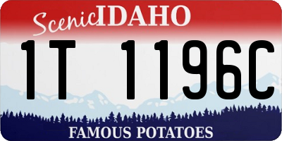 ID license plate 1T1196C