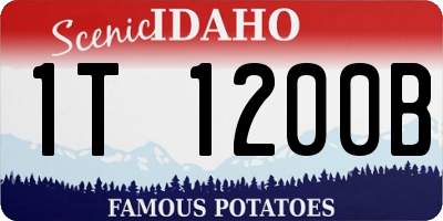 ID license plate 1T1200B