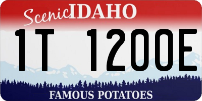 ID license plate 1T1200E