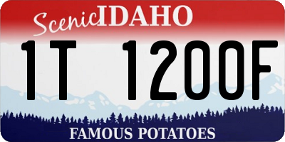 ID license plate 1T1200F
