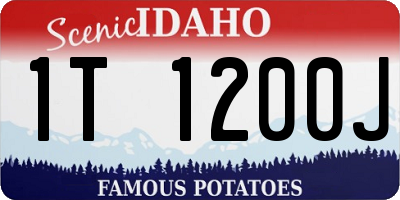 ID license plate 1T1200J