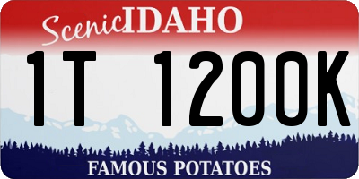 ID license plate 1T1200K