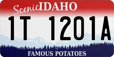 ID license plate 1T1201A