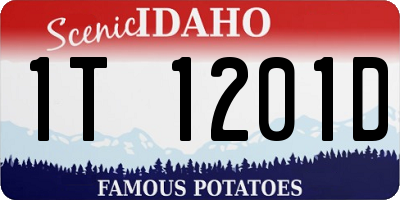 ID license plate 1T1201D