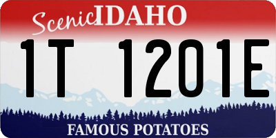 ID license plate 1T1201E