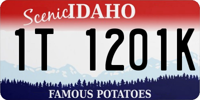 ID license plate 1T1201K