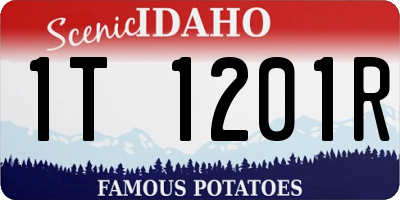 ID license plate 1T1201R