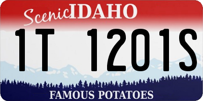 ID license plate 1T1201S