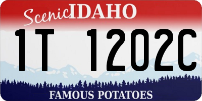 ID license plate 1T1202C