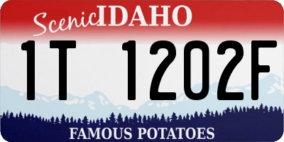 ID license plate 1T1202F