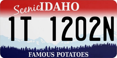 ID license plate 1T1202N