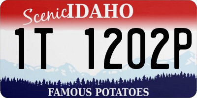 ID license plate 1T1202P