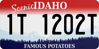 ID license plate 1T1202T