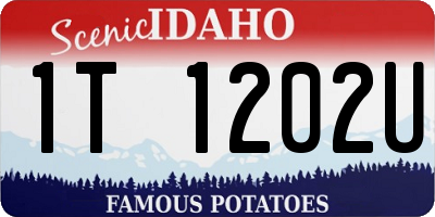 ID license plate 1T1202U