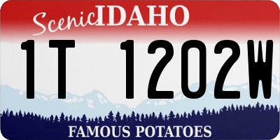 ID license plate 1T1202W
