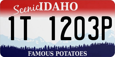ID license plate 1T1203P