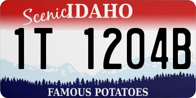 ID license plate 1T1204B