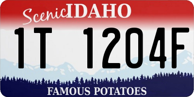 ID license plate 1T1204F