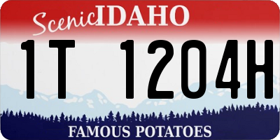 ID license plate 1T1204H