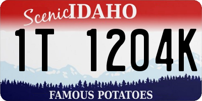 ID license plate 1T1204K