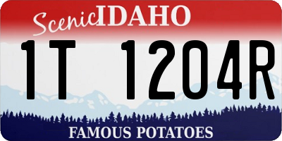 ID license plate 1T1204R