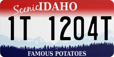 ID license plate 1T1204T