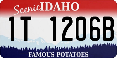 ID license plate 1T1206B