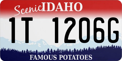 ID license plate 1T1206G