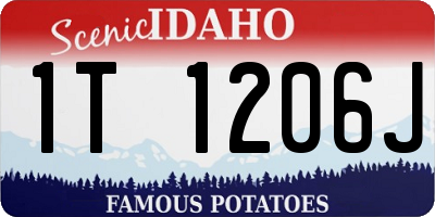 ID license plate 1T1206J