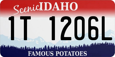 ID license plate 1T1206L