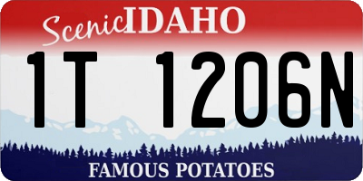 ID license plate 1T1206N
