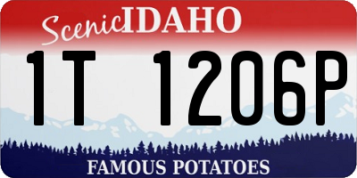 ID license plate 1T1206P