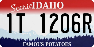 ID license plate 1T1206R