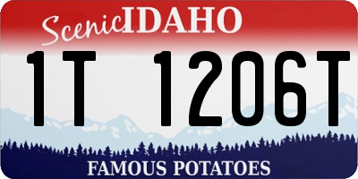 ID license plate 1T1206T