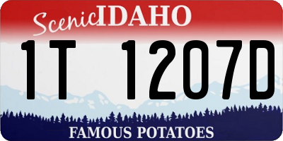 ID license plate 1T1207D