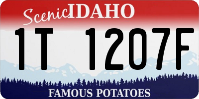 ID license plate 1T1207F