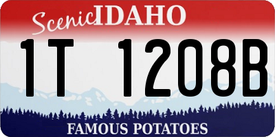 ID license plate 1T1208B