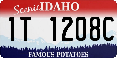 ID license plate 1T1208C