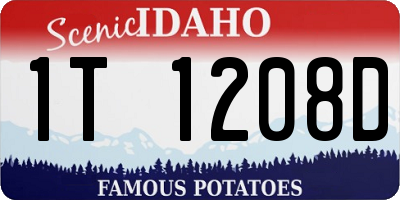 ID license plate 1T1208D