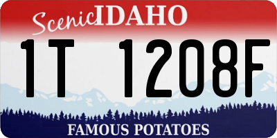 ID license plate 1T1208F