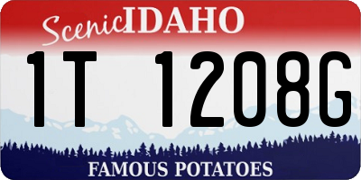 ID license plate 1T1208G